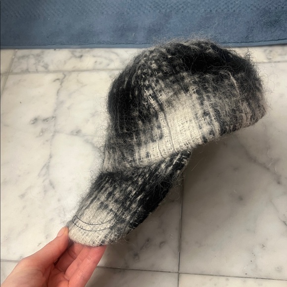 Janessa Leone Black and White Wool Baseball Cap - Picture 6 of 10